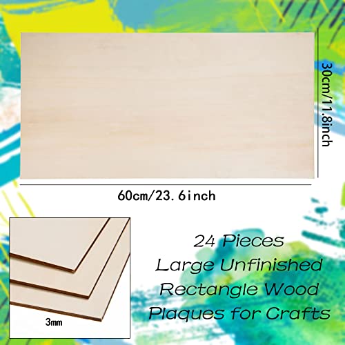 24 Pack Basswood Sheets For Crafts-12 X 24 X 1/8 Inch- 3Mm Thick Plywood Sheets With Smooth Surfaces-Unfinished Rectangular Wood Boards For Laser Cutting, Wood Burning, Architectural Models, Staining #TOP1