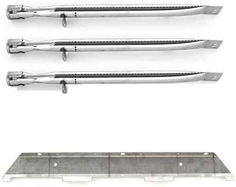 Grill Parts Zone Set of 3 Burners with Burner Support Bracket for Uniflame GBC831WB, GBC981W BBQ Models