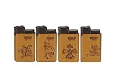 Djeep Southwest Tan Leather Lighters Set of 4