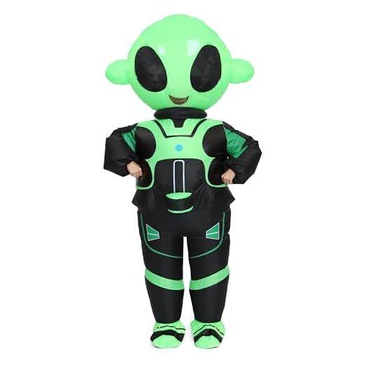 JASHKE Disfraz Alien Inflable Disfraz Hinchable de Alien Traje de Alien Hinchable Traje Alienigena Inflable para Adultos