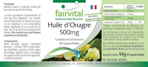 Nachtkerzenöl Kapseln 500mg von Fairvital, 90 Softgels