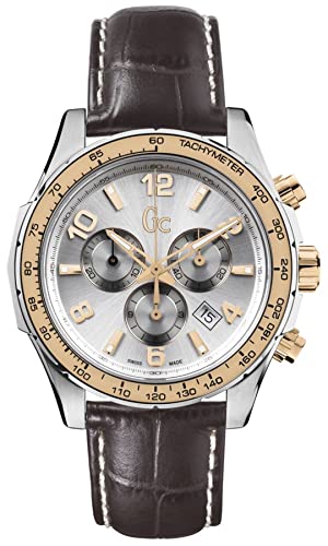 Guess Collection TechnoSport X51005G1S 44mm Stainless Steel Case Brown Calfskin Synthetic Sapphire Men's Watch