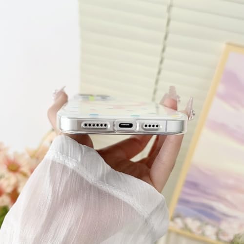 Coque iPhone 14 à pois couleur bonbon pour vos sorties