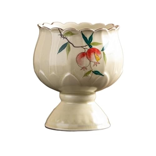 Cascata del fumo della fontana di incenso Bruciatore di incenso in ceramica con piede alto for interni domestici Ru Kiln legno sandalo ufficio Bruciatore di Incenso a Cascata