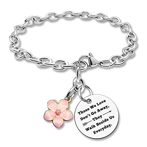 Bereavement Gift Bracelets Sympathy Gift for Loss of Mother Father Memorial Gifts for Loss of Husband Brother Sister Remembrance Gifts in Memory Presents Stainless Steel Bracelet Condolence Presents