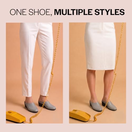 Image of FAUSTO Women Formal Back Open Platform Wedge Heel Slip‑On Mule Shoes | Stylish Office Footwear | Comfortable Fashion Shoes
