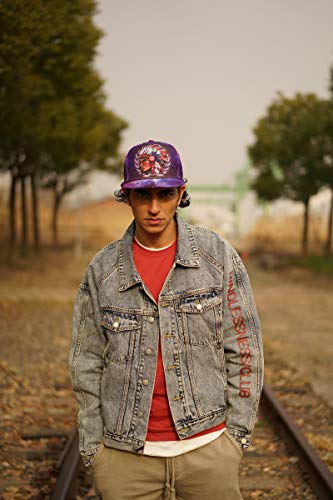 Image of Quanhaigou Snapback Hat for Men Women,Hip Hop Style Colorful Flat Bill Hats Teens Adjustable Baseball Cap