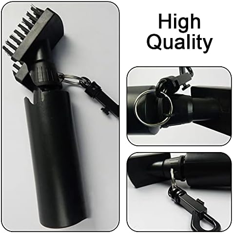 WEISENLINZ Professional Golf Club Cleaning Brush Groove Cleaner Golf Clean Accessories for Golf Ball Club Wet Scrub (Black)