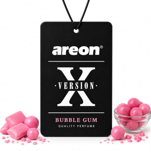 Image of AREON X Version Bubble Gum Paper Hanging Car Air Freshener - Pack of 12