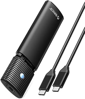 ORICO M.2 NVMe SATA SSD Enclosure Adapter Tool-Free, USB C 3.2 Gen 2 10Gbps NVME, 5Gbps NGFF SATA PCIe M-Key(B+M Key) 2230/2242/2260/2280, Aluminum External M2 Reader Support UASP Trim- PWDM2-BK