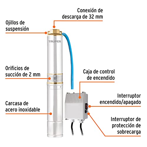 Bomba sumergible Truper 1.5 HP 27 Imagen adicional