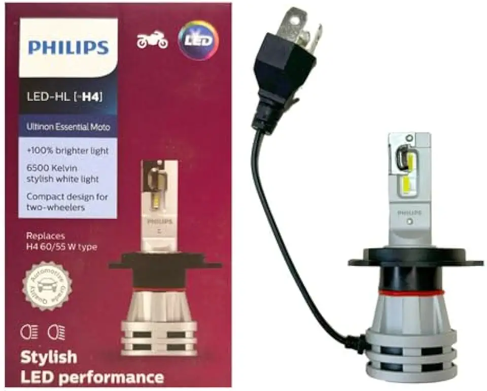 Lampada Led-Hl Para Moto Philips Ultinon H4 6500k 60/55w