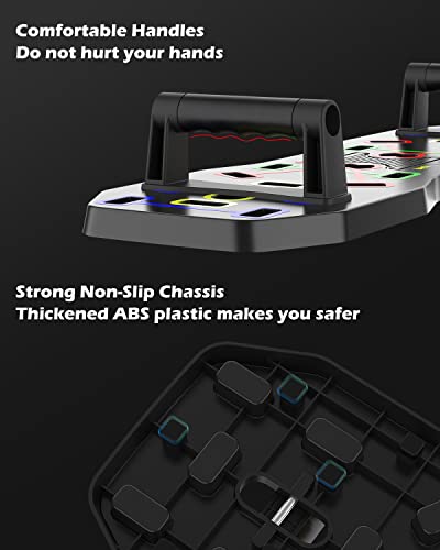 Lingteng Push Up Board, New Upgraded 12 In 1 Push Up Bar With Pushup Handles, Portable Multi-Function Foldable Home Gym, Pushup System For Chest, Triceps, Back, Abs Workout, Strength Training Equipment For Men & Women #TOP3