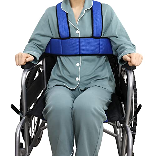 Image of VOONKE Wheelchair Safety Belt Torso Support Vest, Adjustable Whole Body Safety Belt to Prevent Tilting or Falling, Suitable for Wheelchair Restraint Belts for Patients, The Elderly and The Disabled