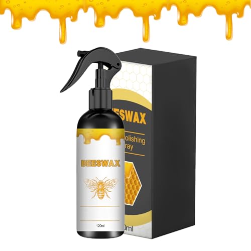 Beeswax Spray Polish for Wood Floors & Furniture – Natural Organic Beeswax Wood Care Restorer, 120ml Non-Toxic Eco-Friendly Floor Spray （1Pcs）