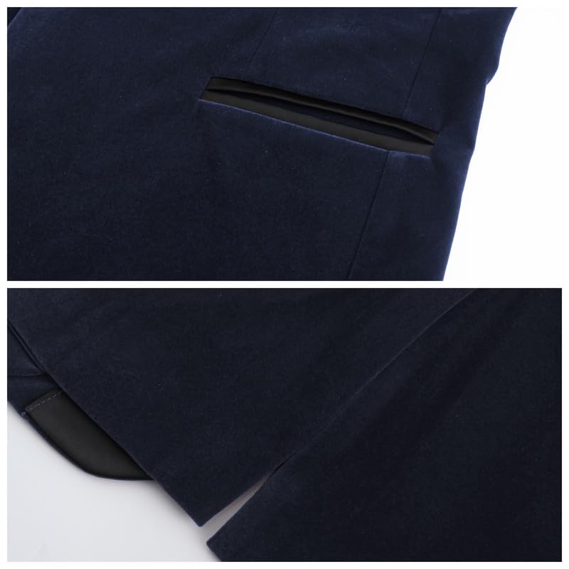 Blazer de terciopelo para hombre, con solapa, esmoquin, ajustado, perfecto para bodas, bailes, eventos formales