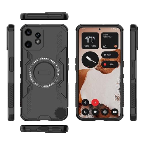 Image of Back Cover Case for CMF Phone 2 Pro 5G | 360 Protection Mobile Phone Case Mag-Safe | Camera Protection | Back Cover for CMF Phone 2Pro 5G / 2 Pro 5+G - Black TPU+PC