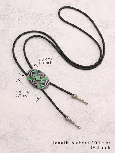 Image of GelConnie Bolo Ties for Men Women Western Cowboy Tie Mens Western Necklace Leather Necktie Gold Bolero Tie Cowboy Necklace