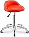 Robotowe stołki do stołka roboczego Roletne krzesło Rolling stolec wygodna okrągła wysokość siedzenia Regularna obrotowa ciężka krzesło Do Masażu Salon Tattoo Home Office (Color : Red)