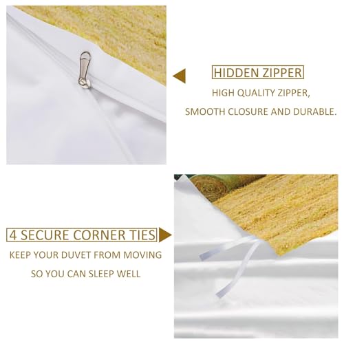 Housse de couette en microfibre facile à laver et sans repassage pour lit double - 7