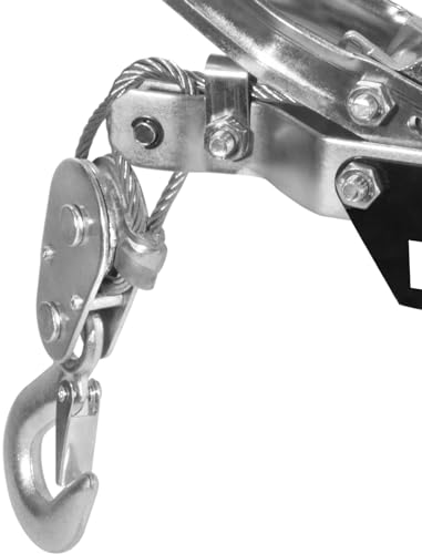 Foto von Güde Handhebelseilzug HS 2000 (max. Zugkraft mit Umlenkrolle 2000 kg, verzinkte Stahlkonstruktion, Seil L 2,8 m/ø 4,5 mm, einrastender Sicherheitslasthaken, 2-fach gesicherte Ratsche)