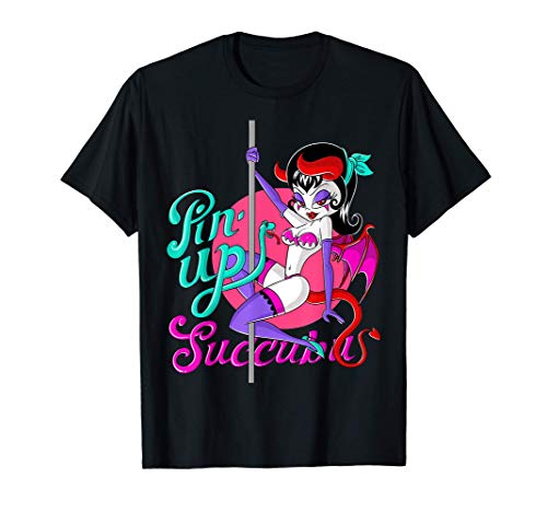 Mitología medieval Pin-Up Succubus Demonio Súcubo Halloween Camiseta