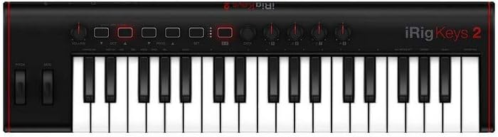 IK Multimedia iRig Keys 2 Pro - Compact Universal MIDI Keyboard with 37 Full sized keys and Audio Output for iPhone, iPad, Android, Mac/PC, Black
