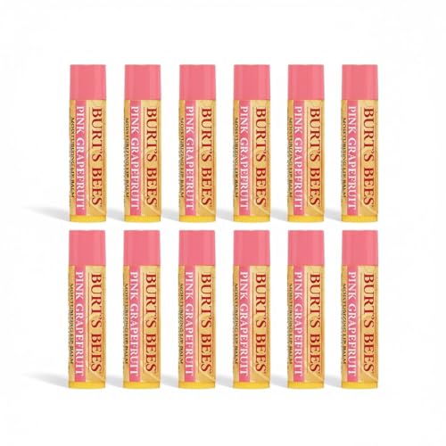 Burt's Bees Pink Grapefruit Moisturizing Lip Balm .15 Ounce 100% Natural Origin (12) image 5