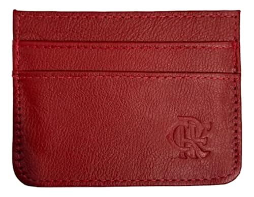 Carteira Flamengo Smart Card Em Couro Vermelho - Arena Couros