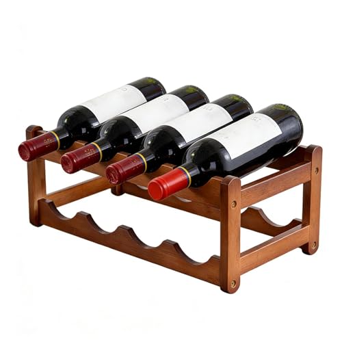 Generisch Botellero de madera – 8 botellas de almacenamiento que ahorra espacio | Organizador de vino para familia, amigos, hombres y mujeres, perfecto para bodas, vacaciones, decoración de interior y