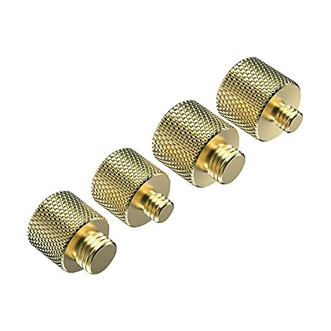 Mic Stand Adapter,Microphone Screw Adapter Kit Includes 1/4 to 3/8,3/8 to 1/4,5/8 to 3/8,5/8 to 1/4 Threaded Mic Adapter, for Camera Monitor, Microphone Stand, pack of 4 Cover