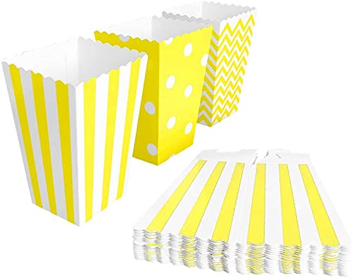 BN Popcorn Boxes Popcorn Bag Cardboard Candy Container for Birthdays, Film Evening, Carnival, Cinema, Party (Pack of 18)