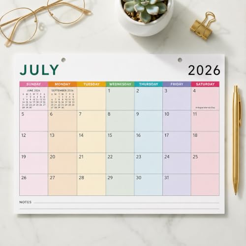 Colorful 2026 Desk Calendar - Runs From...
