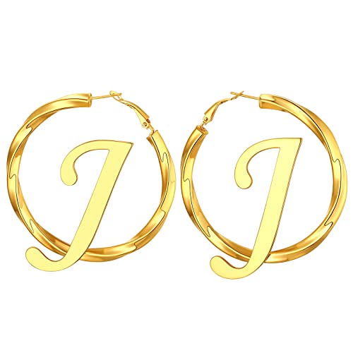 Classic Black/18K Gold Plated/Stainless Steel Hoop Earrings for Women 20mm/30mm/40mm/60mm/80mm Oversized Hypoallergenic Chunky Tube Hoops Rounded Loop Earrings Come with Box 01.Black Cube Tw