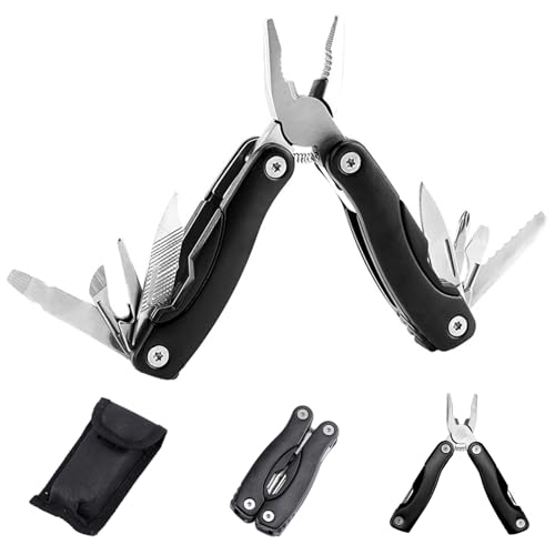 Multitool, 14 em 1 Alicate Multifuncional, Ferramenta Múltipla, Aço Inoxidável Multiferramenta, Canivete Multiuso, Atividades ao Ar Livre, Acampamento