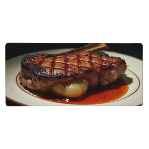 Grand tapis de souris de jeu steak réaliste pour protéger votre bureau PC