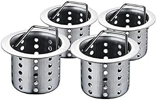 WINDALY Shower Sink Drain Strainer,1.8 Inch Bathtub Drain Hair Catcher, 4 Pcs Drain Stopper Hair Catcher for Sink Hole Diameter 33-46mm, Depth:1.25''(32mm)