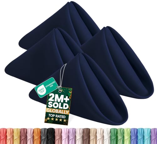 Utopia Home [24 Pack, Navy Blue] Cloth Napkins 17x17 Inches, 100% Polyester