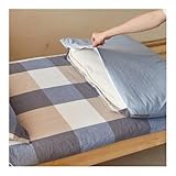 Mswborml Gestreifter Futon Matratze Bezug mit Reißverschluss, Staubdicht Futon-Matratze Bezug für Futon-Matratzen, Weiche Matratzenbezug Waschbar Tatami-Matratze Gedruckt Matratz,B,90x200cm/35x79in