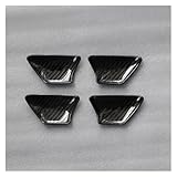 カーアクセサリー プジョー 508 408 308 208 GT 2022 2023 2024 用 金属製車内ドアハンドルボウルカバーステッカー 交換部品(Carbon Fiber look)