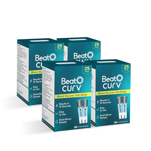 Image of BeatO Curv Glucometer Test Strips for Glucometer Machine | Sugar Test Strips | Blood Glucose Test Strips (100 Test Strips Only)