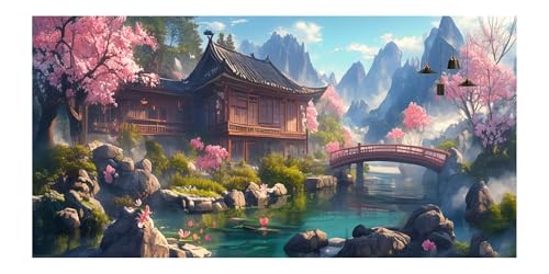 Kit Broderie Diamant Japon Complet 5D | Grand Tableau Canevas 80x240cm - 2