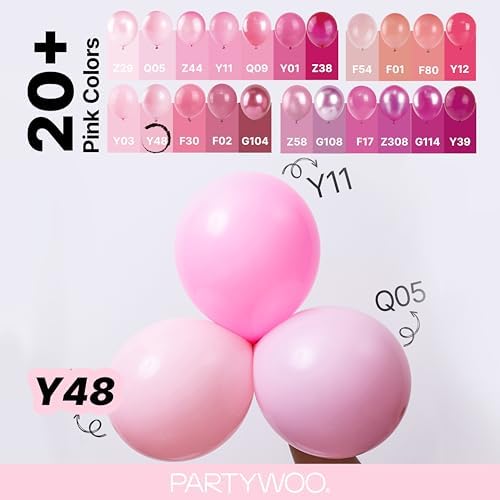 PartyWoo Light Pink Balloons 100 pcs Different Sizes of 36 18 12 10 5 Inch Pastel Baby Pale Pink Balloon Arch Kit Garland for Baby Shower Valentine's Day Princess Birthday Party Decorations Pink-Y48 - View 7