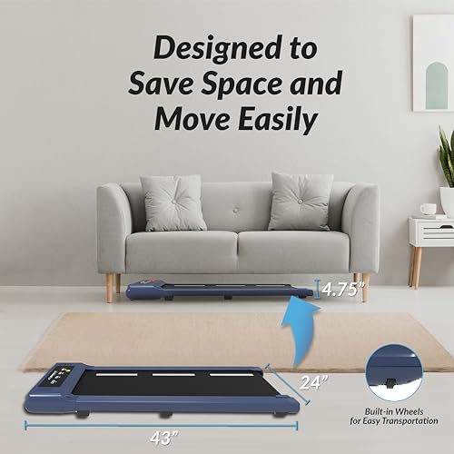 Exerpeutic 400 Lb. Capacity Heavy-Duty Walking/Jogging Exercise Treadmill Walking Pad- Home Gym Workout, Foldable Under Desk Desk Design