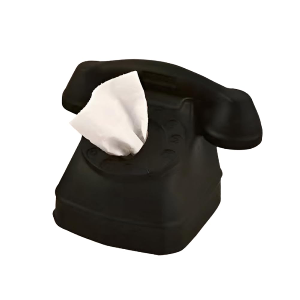 CTRLZS Old-Fashioned Telephone Tissue Box Luxury European-Style Funny Tissue Box Housewarming Gift Ornaments B