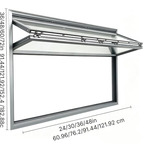 Ventana plegable vertical con bastidor aluminio resistente y vidrio 5mm 6
