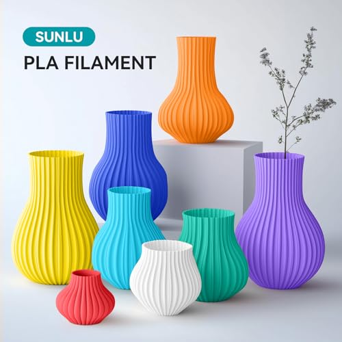 Image of 500g Refill PLA Filament 1.75mm Bundle,3D Printer Filament Bundle Multicolor, Neatly Wound PLA Filament, Individually Vacuum Packed,500g Spool,4 Rolls, Orange+Green+Yellow+Purple