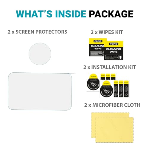 Image of POPIO Military-Grade Gorilla Tempered Glass for Insta360 GO Ultra | Screen Tempered Glass + PET Lens Screen Guard | 2-Piece Set