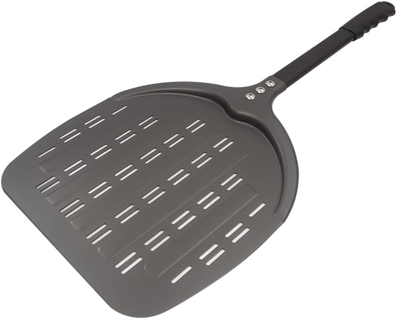 Pizza Peel Kitchen Utensil 12Inch Perforated Pizza Paddle Shovel Aluminum Hard Coating Detachable Pizza Peel Tray for Pizza Oven Gadget Pizza Paddle