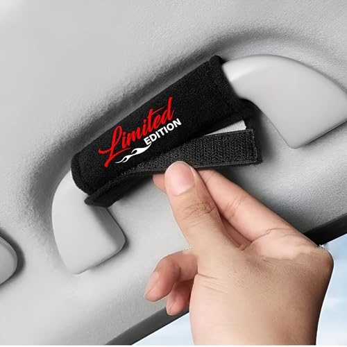 Image of Black Car Handle Roof Cover Grab Handle Roof Cover for car Luggage Compartment Lightweight Pack of 2
